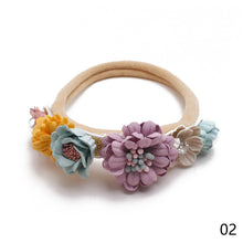 Load image into Gallery viewer, Baby Flower Headband Infant Girl Cute Hairband Kids Children Elastic Ribbon Hair Accessories Princess Floral Wedding Party Headwear