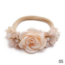 Load image into Gallery viewer, Baby Flower Headband Infant Girl Cute Hairband Kids Children Elastic Ribbon Hair Accessories Princess Floral Wedding Party Headwear
