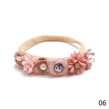 Load image into Gallery viewer, Baby Flower Headband Infant Girl Cute Hairband Kids Children Elastic Ribbon Hair Accessories Princess Floral Wedding Party Headwear