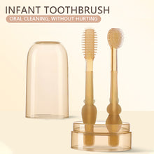 Load image into Gallery viewer, 2Pcs Infant Toothbrush Non-Slip Tongue Cleaner Soft Silicone Baby silicone toothbrush Baby Tongue Cleaning Brush Oral Care