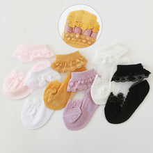 Load image into Gallery viewer, Summer Newborn Socks Breathable Cotton Socks Baby 0-36 Months Infant Lace Socks Dress Up for Girls Boys Gift