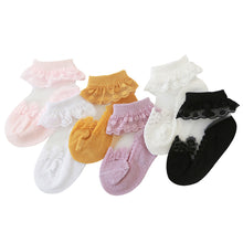 Load image into Gallery viewer, Summer Newborn Socks Breathable Cotton Socks Baby 0-36 Months Infant Lace Socks Dress Up for Girls Boys Gift