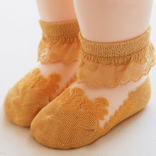 Load image into Gallery viewer, Summer Newborn Socks Breathable Cotton Socks Baby 0-36 Months Infant Lace Socks Dress Up for Girls Boys Gift