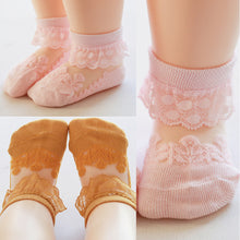 Load image into Gallery viewer, Summer Newborn Socks Breathable Cotton Socks Baby 0-36 Months Infant Lace Socks Dress Up for Girls Boys Gift