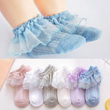 Load image into Gallery viewer, Summer Newborn Socks Breathable Cotton Socks Baby Infant Lace Socks Dress Up for Girls Boys Gift