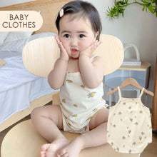 Load image into Gallery viewer, Summer Newborn Sling-romper Fruit Pattern Cotton Infant Bodysuit Sleeveless Romper Toddler Baby Clothes