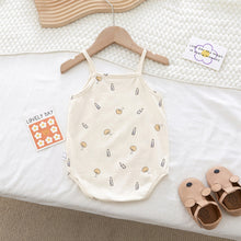 Load image into Gallery viewer, Summer Newborn Sling-romper Fruit Pattern Cotton Infant Bodysuit Sleeveless Romper Toddler Baby Clothes