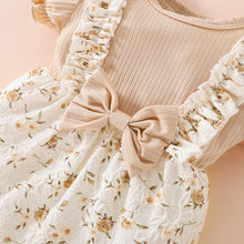 Load image into Gallery viewer, Summer Newborn Floral Fake Two-piece Romper Cotton Infant Bodysuit Short Sleeve Romper Toddler Baby Clothes