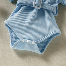 Load image into Gallery viewer, Summer Newborn Waffle Flying Sleeve Romper Infant Bodysuit Short Sleeve Romper Toddler Baby Girl Boy Clothes