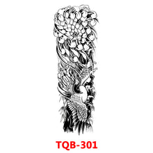 Load image into Gallery viewer, Black Forest Tattoo Sticker for Men Women Children Lion Wolf Death Skull Temporary Tattoo Fake Henna Skeleton King Animal Tatoo