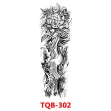 Load image into Gallery viewer, Black Forest Tattoo Sticker for Men Women Children Lion Wolf Death Skull Temporary Tattoo Fake Henna Skeleton King Animal Tatoo