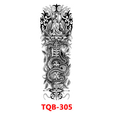 Load image into Gallery viewer, Black Forest Tattoo Sticker for Men Women Children Lion Wolf Death Skull Temporary Tattoo Fake Henna Skeleton King Animal Tatoo