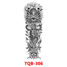 Load image into Gallery viewer, Black Forest Tattoo Sticker for Men Women Children Lion Wolf Death Skull Temporary Tattoo Fake Henna Skeleton King Animal Tatoo