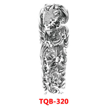 Load image into Gallery viewer, Black Forest Tattoo Sticker for Men Women Children Lion Wolf Death Skull Temporary Tattoo Fake Henna Skeleton King Animal Tatoo