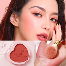 Load image into Gallery viewer, Love Shaped Blush Waterproof Sweat-proof Blusher Natural Monochrome Blush Palette Long-lasting Face Contour Natural Makeup