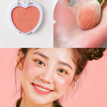 Load image into Gallery viewer, Love Shaped Blush Waterproof Sweat-proof Blusher Natural Monochrome Blush Palette Long-lasting Face Contour Natural Makeup