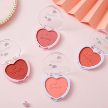 Load image into Gallery viewer, Love Shaped Blush Waterproof Sweat-proof Blusher Natural Monochrome Blush Palette Long-lasting Face Contour Natural Makeup