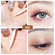Load image into Gallery viewer, Diamond Glitter Eyeshadow Liquid Pencil Face Makeup Highlighter Long Lasting Matte Pink Silkworm Champagne Gold Liquid Eye Shadow