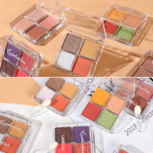 Load image into Gallery viewer, 4 Color Charming Glitter Eyeshadow Palette Matte Bright Eyeshadow Pearly Eyeshadow Palette Eye Makeup Palette Cosmetics Beauty