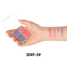 Load image into Gallery viewer, 4 Color Charming Glitter Eyeshadow Palette Matte Bright Eyeshadow Pearly Eyeshadow Palette Eye Makeup Palette Cosmetics Beauty