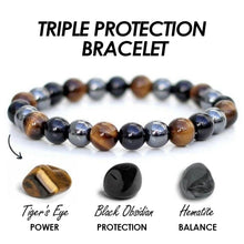 Load image into Gallery viewer, Natural Obsidian Stone Bracelet Magnet Tiger Eye Beaded Bracelets Slimming Bracelet Healthy Weight Loss Jewelry Women Men