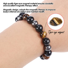 Load image into Gallery viewer, Natural Obsidian Stone Bracelet Magnet Tiger Eye Beaded Bracelets Slimming Bracelet Healthy Weight Loss Jewelry Women Men
