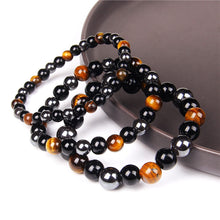 Load image into Gallery viewer, Natural Obsidian Stone Bracelet Magnet Tiger Eye Beaded Bracelets Slimming Bracelet Healthy Weight Loss Jewelry Women Men