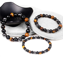 Load image into Gallery viewer, Natural Obsidian Stone Bracelet Magnet Tiger Eye Beaded Bracelets Slimming Bracelet Healthy Weight Loss Jewelry Women Men