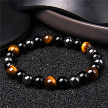 Load image into Gallery viewer, Natural Obsidian Stone Bracelet Magnet Tiger Eye Beaded Bracelets Slimming Bracelet Healthy Weight Loss Jewelry Women Men
