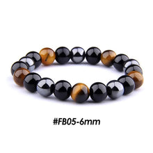 Load image into Gallery viewer, Natural Obsidian Stone Bracelet Magnet Tiger Eye Beaded Bracelets Slimming Bracelet Healthy Weight Loss Jewelry Women Men
