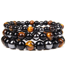 Load image into Gallery viewer, Natural Obsidian Stone Bracelet Magnet Tiger Eye Beaded Bracelets Slimming Bracelet Healthy Weight Loss Jewelry Women Men