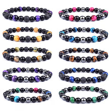 Load image into Gallery viewer, Magnetic Hematite Bracelets Men Tiger Eye Stone Bead Couple Bracelets for Women Health Care Magnet Help Weight Loss Jewelry