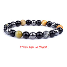 Load image into Gallery viewer, Magnetic Hematite Bracelets Men Tiger Eye Stone Bead Couple Bracelets for Women Health Care Magnet Help Weight Loss Jewelry