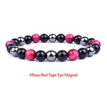 Load image into Gallery viewer, Magnetic Hematite Bracelets Men Tiger Eye Stone Bead Couple Bracelets for Women Health Care Magnet Help Weight Loss Jewelry