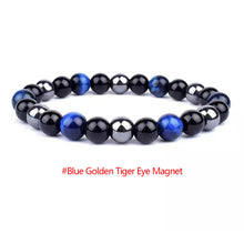 Load image into Gallery viewer, Magnetic Hematite Bracelets Men Tiger Eye Stone Bead Couple Bracelets for Women Health Care Magnet Help Weight Loss Jewelry