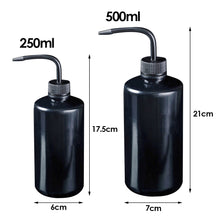 Load image into Gallery viewer, 250ml Clear Plastic Blow Washing Bottle Tattoo Wash Squeezy Laboratory Measuring Bottle Eyelash Cleaning Elbow Bottle
