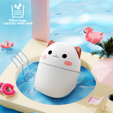 Load image into Gallery viewer, Portable 250ml Kawaii Air Humidifier Cute Aroma Oil Diffuser with Night Light USB Chargeable Cool Mist Sprayer Plants Purifier Humificador for Bedroom Home Car