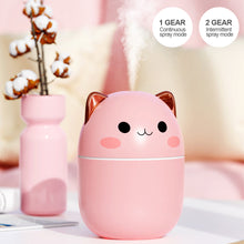 Load image into Gallery viewer, Portable 250ml Kawaii Air Humidifier Cute Aroma Oil Diffuser with Night Light USB Chargeable Cool Mist Sprayer Plants Purifier Humificador for Bedroom Home Car