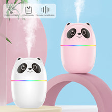 Load image into Gallery viewer, Portable 220ml Kawaii Air Humidifier Cute Panda Aroma Oil Diffuser with Night Light USB Chargeable Cool Mist Sprayer Plants Purifier Humificador for Bedroom Home Car