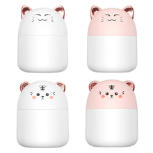Load image into Gallery viewer, 250ml Desktop Air Humidifier with Colorful Atmosphere Light Aroma Oil Diffuser Chargeable Cool Mist Sprayer Plants Purifier Humificador for Bedroom Home Car