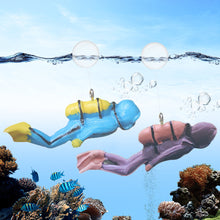 Load image into Gallery viewer, Aquarium Accessories Simulated Diver 1pc Resin Floating Aquarium Ornaments Interesting Decor Fish Tank Landscaping Decoration Toy Pendant