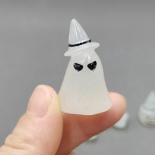 Load image into Gallery viewer, 4pcs/set Luminous Miniatures Tree Elf Mini Figure Glow in Dark Halloween Glowing Spooky Pumpkin Skeleton Ghost Micro Landscape Cute Resin Decoration Toys Gift for Children