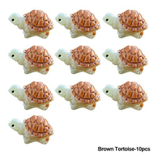 Load image into Gallery viewer, 10PCS Mini Turtle Resin Craft Cute Tortoise Model Miniature Figurines Fairy Garden Ornaments DIY Doll House Terrarium Moss Micro Succulents Landscape Desktop Decoration Accessories