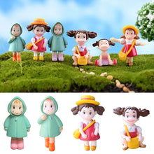Load image into Gallery viewer, 1pc Mini Landscape Figurine Toys Little Girl Mei Cute Desk Ornament Model Doll Fairy Garden Moss Miniature Home Decor Accessories Kid DIY Gift