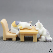 Load image into Gallery viewer, Cute Cat Family Figurines Miniature Cartoon Animal Decor Resin Figure Craft Ornament Micro Landscape Kawaii Desk DIY Accessories For Home Decoration Kids Gift
