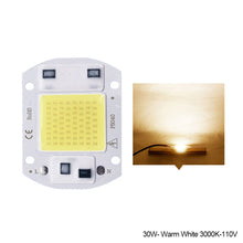 Load image into Gallery viewer, 110V 220V LED Chip 20W 30W 50W COB Chip No Need Driver Smart IC LED Lamp Beads for Flood Light Spotlight Lampada DIY Lighting Warm White