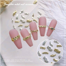 Load image into Gallery viewer, 20pcs Nail Art Braided Twist Metal Jewelry Knot Hollow Bend Alloy Nail Jewelry Manicure Art Decoration