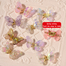 Load image into Gallery viewer, Nail Art Butterfly Jewelry Symphony Aurora Sequin Butterfly Nail Decoration Jewelry Manicure Accessories