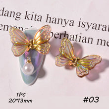 Load image into Gallery viewer, Nail Art Butterfly Jewelry Symphony Aurora Sequin Butterfly Nail Decoration Jewelry Manicure Accessories