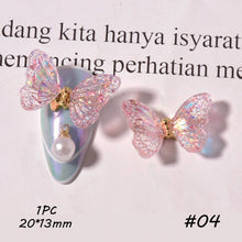 Load image into Gallery viewer, Nail Art Butterfly Jewelry Symphony Aurora Sequin Butterfly Nail Decoration Jewelry Manicure Accessories